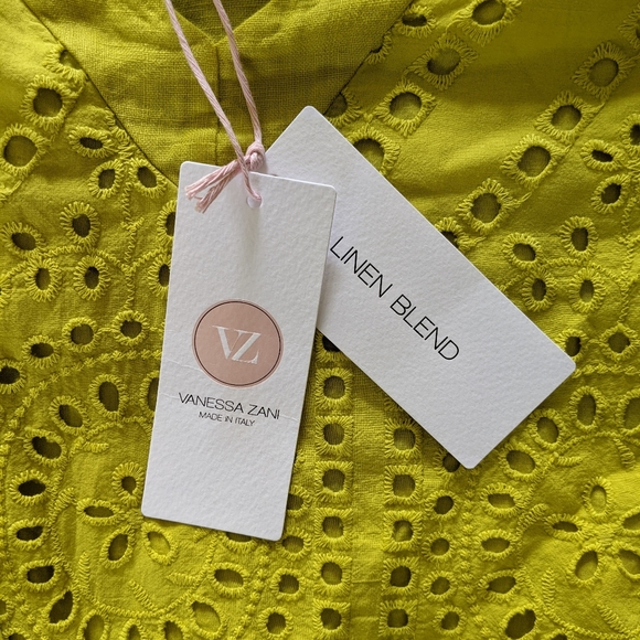 Linen midi eyelet dress - Picture 8 of 8